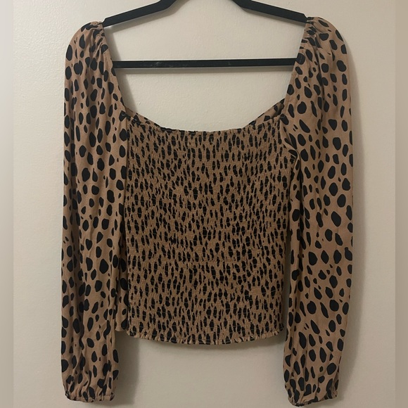 Reformation Reign Top in Bobcat print - Picture 6 of 8